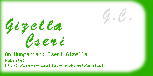 gizella cseri business card